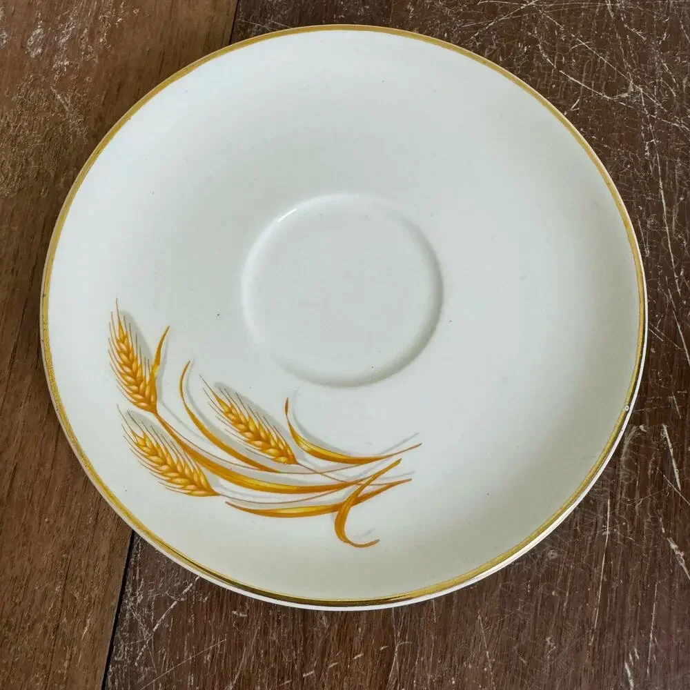 Homer Laughlin‎ Golden Wheat VINTAGE 24K Gold Accent Tea cup & saucer